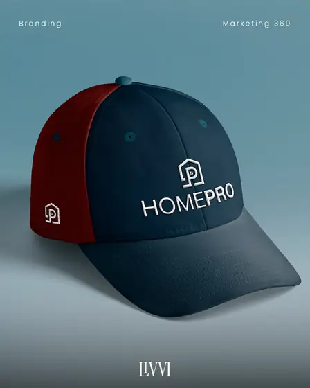 Boné bordado com a logomarca da HomePro